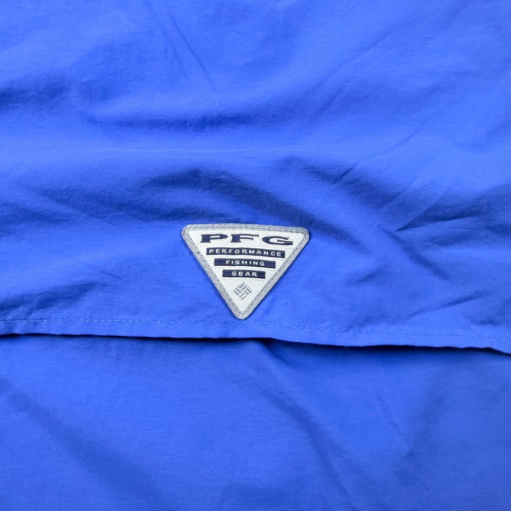 Columbia PFG Bahama II Fishing Shirt Men XXL Blue Omni Shade Vented Short Sleeve - Picture 9 of 11